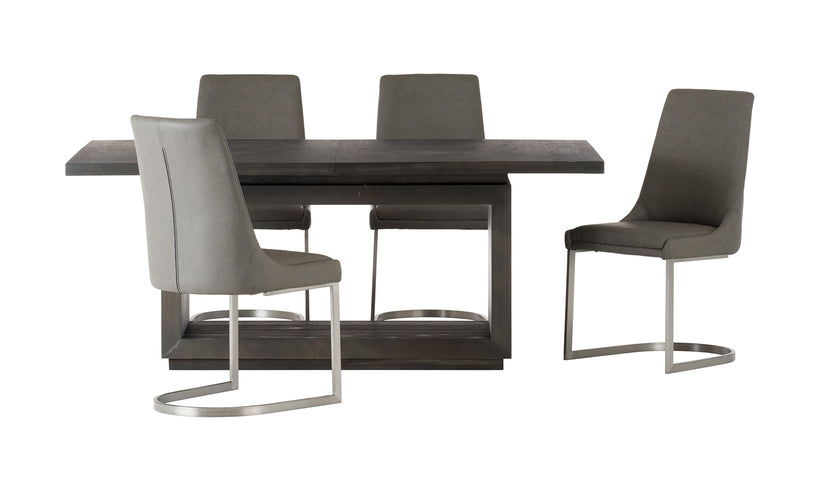 Oxford Basalt Grey Dining Table and 4 Chairs